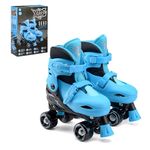 Xootz Kids Quad Skates, Beginner Adjustable Roller Skates Boys, Blue/Black