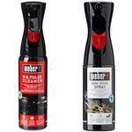 Weber Q and Pulse BBQ Cleaner Spray Biodegradable Cleaner Weber Barbecue Accessories Designed for Weber Q and Pulse Barbecue Grills - 300ml & Non-Stick Spray Non-Stick Cooking Spray - 200ml