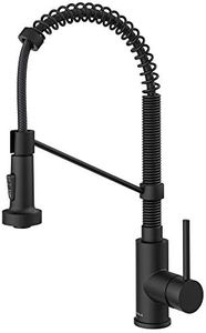 KRAUS Bolden™ Single Handle 18-Inch Commercial Kitchen Faucet with Dual Function Pull-Down Sprayhead in Matte Black Finish
