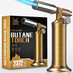 ravs Butane Torch, Pure Copper Kitchen Torch with Adjustable Flame, Mini Torch Lighters Butane Refillable, Culinary Torch for BBQ, Baking. Culinary Torch, Cooking Torch-Blow Torch-Butane Not Included