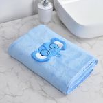 UrbanLeaf Premium Microfiber Kids Bath Towels Quick Drying Towels for Unisex Kids Cartoon Print Baby Towel for Boys and Girls (70 x 140 Cms, Pack of 1) - Blue