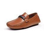 Bruno Marc Boy's Loafer Slip-On Dress Shoes,SBLS218K,Brown,12 US Little Kid/11 UK Child