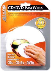 Allsop CD and DVD FastWipes, lint-Free Wipes for Cleaning DVD, CD, PS1, PS2, Xbox & Xbox 360 Discs