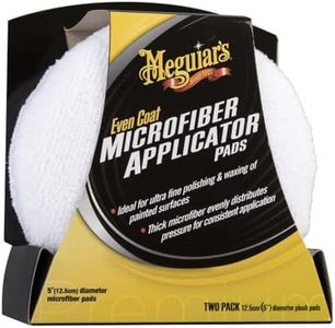 Meguiar's Even Coat Microfibre Applicator Pads - for a Swirl and Scratch Free Cleaning Result - Reusable and Machine Washable Microfibre Applicator Pads for Cars - Twin Pack - 125 mm