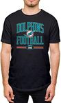 Hybrid Sports NFL Football Arch - Officially Licensed Adult Short Sleeve Fan Tee for Men and Women, Miami Dolphins - Black, Small