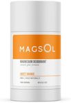 MAGSOL Natural Deodorant for Women & Men - Womens Deodorant with Magnesium - Perfect for Ultra Sensitive Skin, Aluminum Free Deodorant for Women, Baking Soda Free (Sweet Orange)