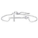 Cosie Lily Bracelets for Womens Single Layer Cross Bracelet 925 Sterling Silver Bracelet Birthday Gifts for Women,Christmas,Mother's Day,Valentine's Day…