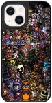 Ehreus for iPhone 13 Phone Case, Cool Aesthetic FNAF Game Pattern Shock-Absorbent Hard Protective Phone Cases Cover for Boys Girls Girly