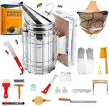 SunVara Beehive Starter Kit Premium - Bee Hives Honey Harvesting Equipment Bee Keeping Starter Kit Hive Tool Beekeeping Kit Beekeeping Supplies Beekeepers Equipment bee Keepers Equipment Bee Hive Kit