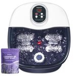 foootcu Foot Spa Bath Massager with Heat Bubbles and Vibration Massage and Jets, Pedicure Foot Spa Tub of 16 OZ Lavender Epsom Salt, Foot Soaker with Infrared Relieve Stress,Temperature Control