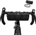 ROCKBROS Bike Handlebar Bag Bicycle Front Bag Large Capacity Cycling Handlebar Bag with Shoulder Strap Storage Bag for MTB Mountain Road Bikes Scooters, Approx. 2L