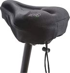 MOFRED®-Black Bike Bicycle Extra Comfort Soft Gel Seat Saddle Cushion Cover and Dust Cover-Designed in the UK