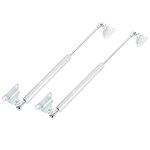 X AUTOHAUX 2Pcs 15 Inch 400N/100LB Silver Tone Lift Supports Struts for Car