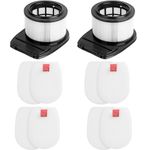 IZ300UKT Replacement Filters Set Compatible with Shark IZ300, IZ300UK, IZ300UKT, IZ320 IZ320UK, IZ320UKT Anti Hair Wrap Cordless Vacuum Cleaners,2 Post Motor Filters and 4 Foam & 4 Felt Filters (6)