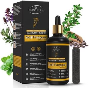 Blissella 30ML Fungal Nail Treatment Oil - Max Strength, Natural Ingredient, Dropper-On, Fast-Acting Fungal Nail Treatment for Toenails Extra Strong, Nail Fungus Treatment for Toenail-with Emery Board