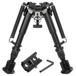 MidTen 6-9 Inches Bipod for Rifle, Adjustable Bipod with Foldable Legs, Heavy Duty Tactical Bipods for Rifles with Picatinny Adapter