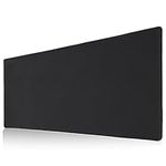 ALOANES Mouse Pad with Stitched Edge, Premium-Textured Mouse Mat, Non-Slip Rubber Base Mousepad for Laptop, Computer & PC,Desk Mat for Gamer, Office & Home,Black, 30cm x80cm x0.3cm