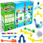 Marble Genius Marble Run Booster Set - 30 Pieces Total (10 Action Pieces Included), Construction Building Blocks Toys for Ages 3 and Above, with Instruction App Access, Add-On Set, Original