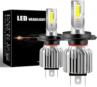 KaiDengZhe H4 LED Headlight Bulbs Conversion Kit,60W Super Bright 6000K 12000LM White Car and Motorcycle Headlights,Upgraded COB Chip Conversion Bulb Dual High/Low Beam LED Replacement (2 Pcs)