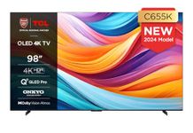 TCL 98C655K 98-inch 144Hz, QLED Pro Television, 4K Ultra HD, Smart TV Powered by Google TV (Dolby Vision & Atmos, Motion Clarity, Hands-Free Voice Control, Compatible with Google Assistant & Alexa)