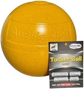 Aussie Dog Tucker Ball Large Yellow | Interactive Treat Dispensing Toy for Large Dogs | Durable, Safe & Engaging Slow Feeder Ball
