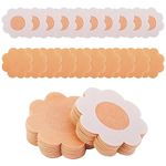 Jc.upin 40pcs Nipple Covers,Self-Adhesive Pasties,Breast Petals Nipple Stickers,Nipple Covers Invisible for Girls Ladies Womens Sexy Lingerie Patry Dress Nipple Daisies Bra Pad Brown