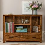 The Attic Colorado Console Table|Console Table for Living Room Foyer|Solid Wood Classy Console Table|Honey Matte Finish