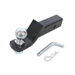 MAXXHAUL 50547 Trailer Hitch Mount with 2 inch Ball and Pin - Fits 2 inch Receiver 2 inch Drop 7,500 lbs Capacity