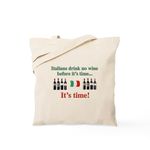 CafePress Italian Wine Drinkers Tote Bag Natural Canvas Tote Bag, Reusable Shopping Bag