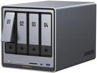 UGREEN NAS DXP4800 Pro 4-Bay Desktop NAS, Intel® Core™ i3-1315U 6-Core CPU, 8GB DDR5 RAM, 128G SSD, 1x 10GbE, 1x 2.5GbE, 2X M.2 NVMe Slots, 4K HDMI, Network Attached Storage (Diskless)