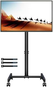 BONTEC Soporte TV Ruedas para Televisores Planos Curvos de 13 a 42 Pulgadas, Soporte Suelo TV con 4 Ruedas, de Altura Ajustable de hasta 20 kg, Máx. VESA 200X200mm