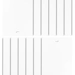 DALIX PVC Vertical Blind Replacement Slats Curved Smooth White 42.5 x 3.5 (20-Pack)