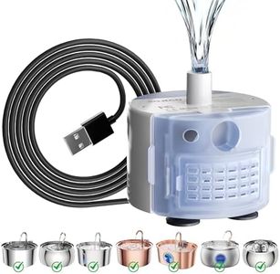 Tomxcute Replacement Pump for Cat Water Dispenser, Compatible 108oz/3.2L and 135oz/4.0L Automatic Stainless Steel Pet Fountain, Super Quiet Dog Water Pump - White