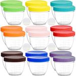 Youngever 18 Pack 60ml Baby Food Storage, Re-usable Baby Food Containers with Lids and Labels, 9 Assorted Colors