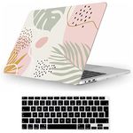 Fancity Compatible with MacBook Pro 13 Inch Case 2016-2022, Hard Plastic Case & Keyboard Cover for A2338 (M1 M2) A2251 A2289 A2159 A1989 A1706 Pro 13" with Touch Bar & Touch ID (2016-2022), Flow Leaf