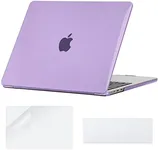 COATIT for MacBook Air 13.6 Inch Case 2025 M4 A3240 2024 M3 A3113 2022 M2 Chip Model A2681, for MacBook Air 13 inch Plastic Hardshell Case with Keyboard Skin Cover&Screen Protector, Crystal Purple