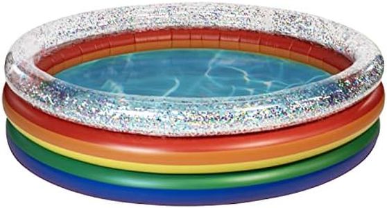 Poolcandy Inflatable Sunning Pools for up to 3 Adults (Rainbow Collection Sunning Pool Multicolor Glitter)