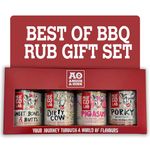 Angus & Oink Gift Set | Best of BBQ Gift Box | BBQ Rubs | 1 x Sweet Bones & Butts 220G | 1 x Dirty Cow Seasoning 220G | 1 x Pigasus 220G | 1 x Porky White Chick 220G | BBQ Lover Gift Set