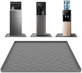 Water Cooler Mat – 19.7" x 19.7" Silicone Water Dispenser Mat for Floor & Countertop, Spill-Proof & Waterproof Tray for Coffee Maker, Kitchen, Pets, Office Use (Gray, 19.7' * 19.7')