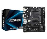 ASRock A520M-HDV Supports AMD AM4 Socket Ryzen™ 3000, 4000 G-Series and 5000 and 5000 G-Series Desktop Processors Motherboard, 32 GB memory storage