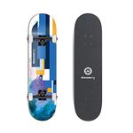 MINORITY 32inch Maple Skateboard|Trick Skateboard for Beginners, Intermediate and Pros (Blue)