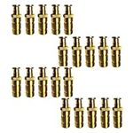Wood Grip 20 Pack Pool Cover Anchors Concrete and Pavers Deck - Universal Size Fits 3/4" Hole - Best for Pool Safety Cover Installation - Durable Brass Pool Cover Anchors and Head Screw Bolts