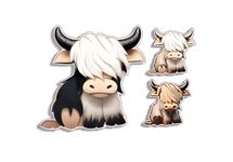 JJTOBER Highland Cow Car Bumper Sticker for Trucks Van Car Auto Windows Wall Cute Funny Vinyl Sticker Decal Stickers SUV Sticker Laptop Cell Boat Cup Waterproof | 5" and Two 2" Sticker Pack