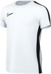 NIKE Unisex Kids Y Nk Df Acd23 Top T-Shirt, White/Black/Black, XL UK