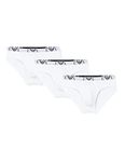 Emporio Armani Men's 3-pack Essential Monogram Boxer Briefs, White, M UK