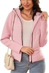 Dokotoo Womens Winter Quilted Lightweight Jackets For Women 2024 Trendy Warm Hooded Puffer Long Sleeve Quilted Outerwear Jacket Slim Fit Casual Coats With Pockets Light Pink Large