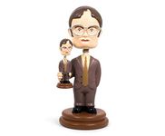 The Office Double Dwight Resin Bobblehead | Collectible Action Figure Statue, Desk Toy Accessories | Novelty Gifts for Home Office Decor | 5 Inches Tall