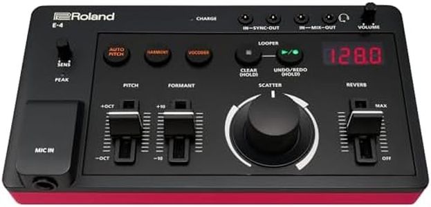 Roland AIRA Compact E-4 VOICE TWEAKER | Vocal Performance Tool with Powerful Voice Transformer Effects | Vocoder | Looper | Harmony | Auto Pitch | MIDI | For Singing & Vocal Artists, Black