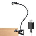 LEPOWER Clip on Light/Book Light/Reading Light Color Changeable/Book Light for Night Reading for Desk, Computer and Bed Headboard, Suitable as Desk Lamp and Bed Lamp (Black)