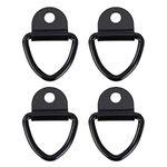 Tie Down Anchors Heavy Duty V-Ring Hook Load Anchor Trailer Securing Lashing Rings for Car Truck Boat Warehouse Black 4 Pack